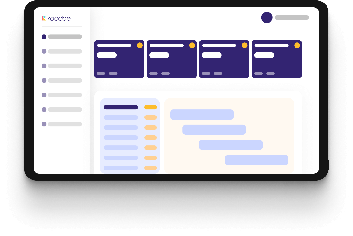 Illustration of Kodobe dashboard